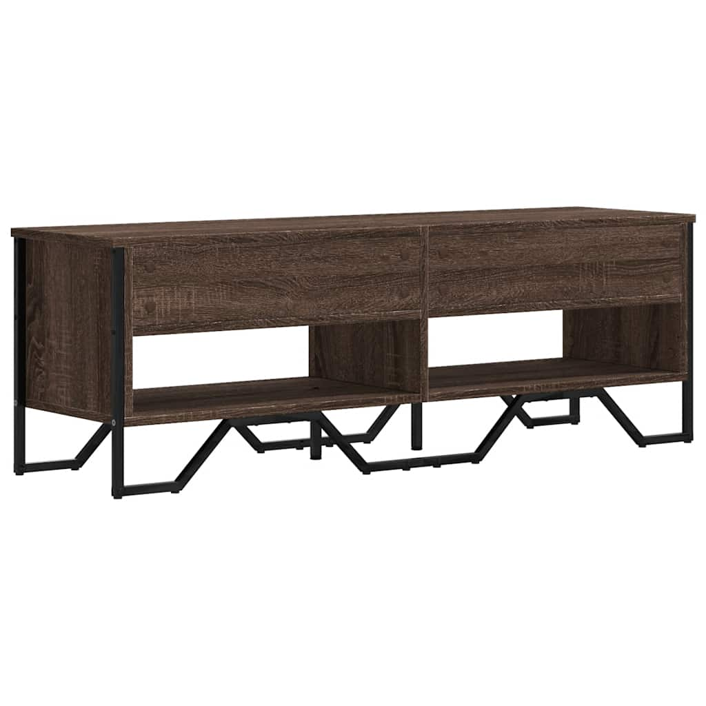 Meuble TV chêne marron 122x34x41 cm bois d'ingénierie