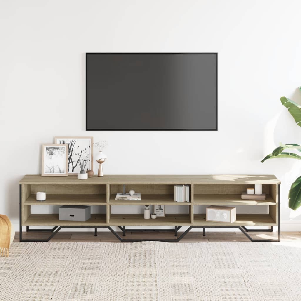 Meuble TV chêne sonoma 180x34x41 cm bois d'ingénierie