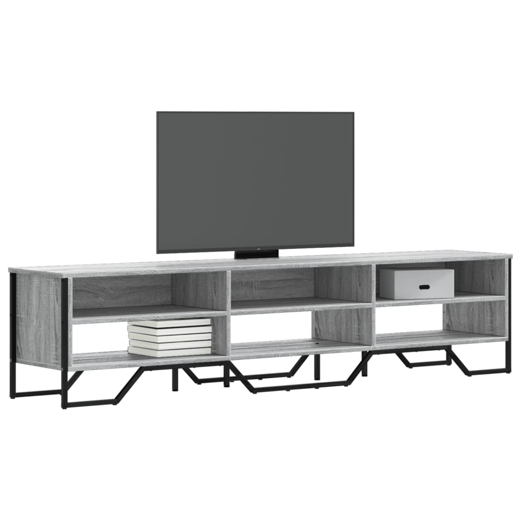 Sonoma gray TV cabinet 180x34x41 cm engineered wood