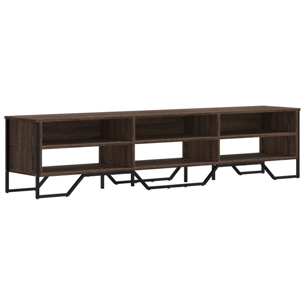 Meuble TV chêne marron 180x34x41 cm bois d'ingénierie