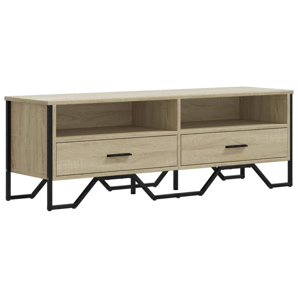 Meuble TV chêne sonoma 122x34x41 cm bois d'ingénierie