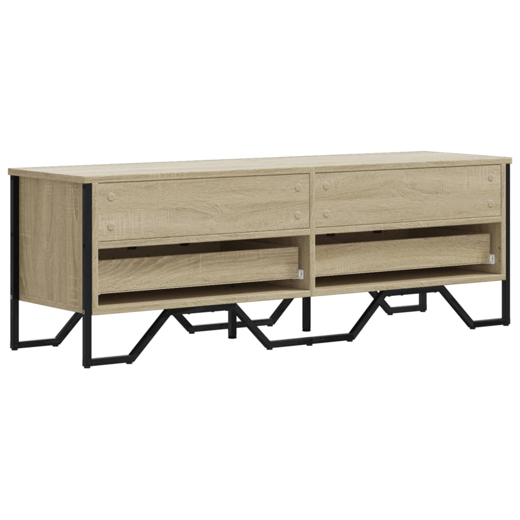 Meuble TV chêne sonoma 122x34x41 cm bois d'ingénierie