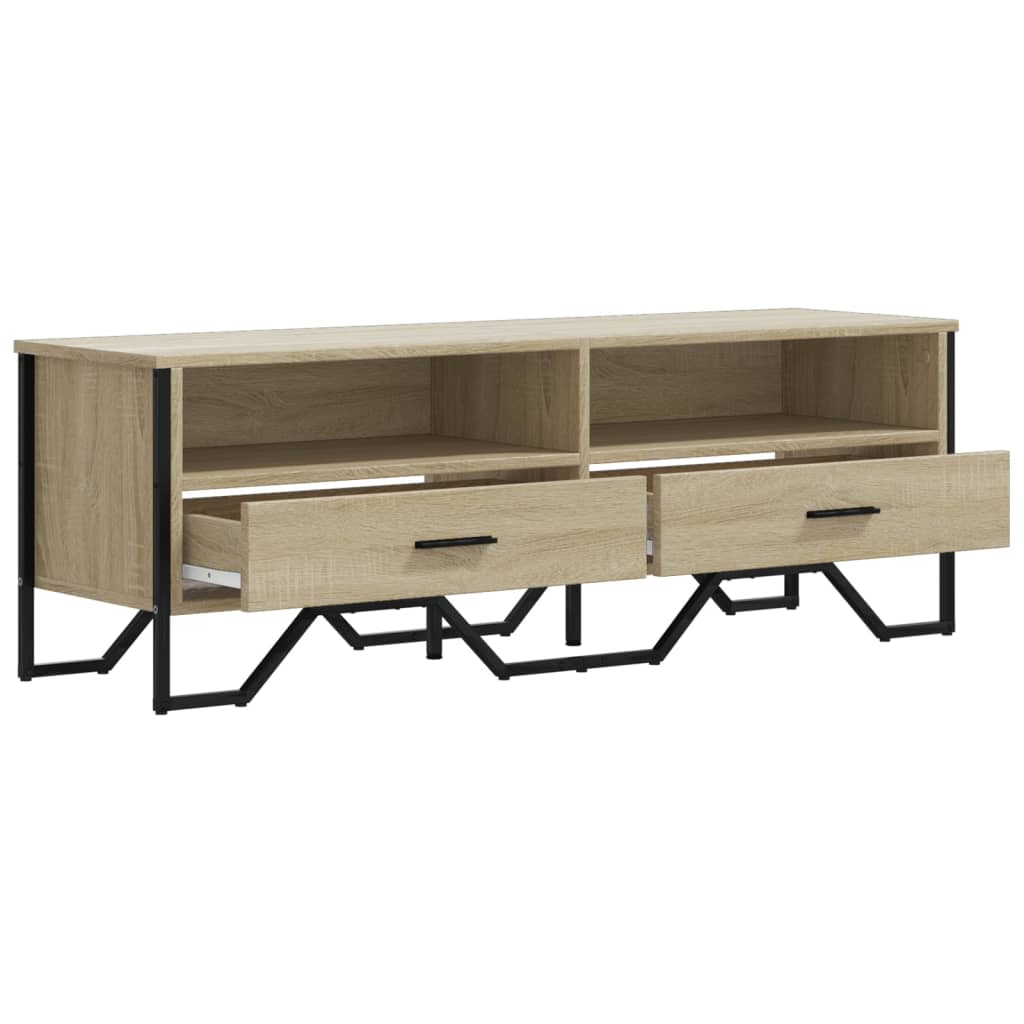 Meuble TV chêne sonoma 122x34x41 cm bois d'ingénierie