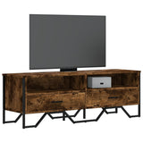 Meuble TV chêne fumé 122x34x41 cm bois d'ingénierie