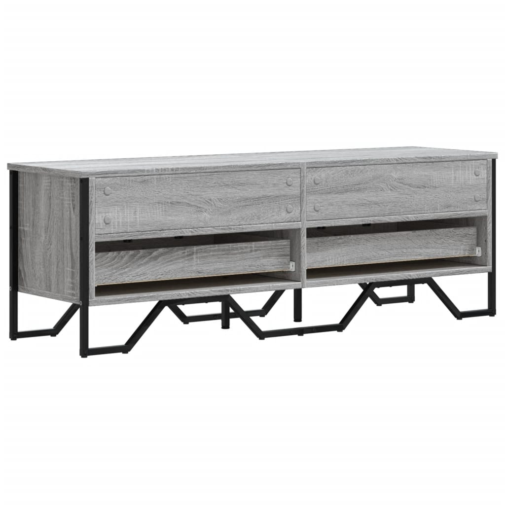 Meuble TV sonoma gris 122x34x41 cm bois d'ingénierie