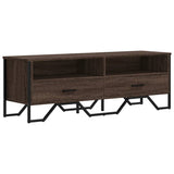 TV cabinet brown oak 122x34x41 cm engineered wood