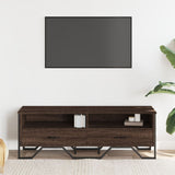 TV cabinet brown oak 122x34x41 cm engineered wood