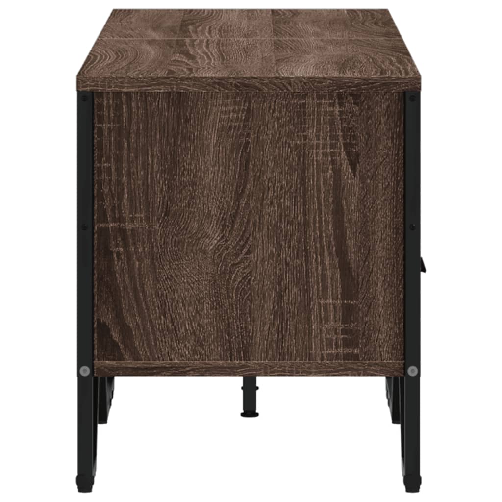 Meuble TV chêne marron 122x34x41 cm bois d'ingénierie