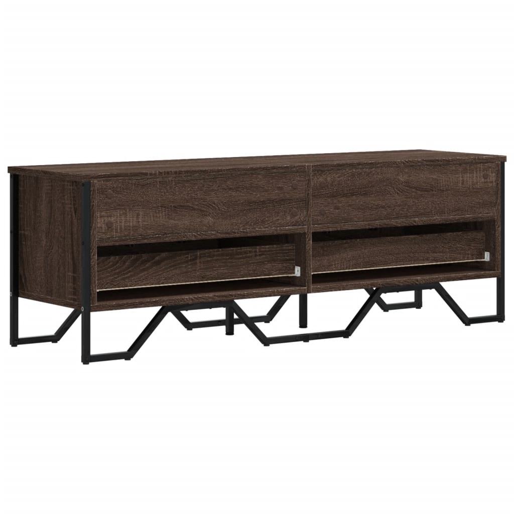 Meuble TV chêne marron 122x34x41 cm bois d'ingénierie