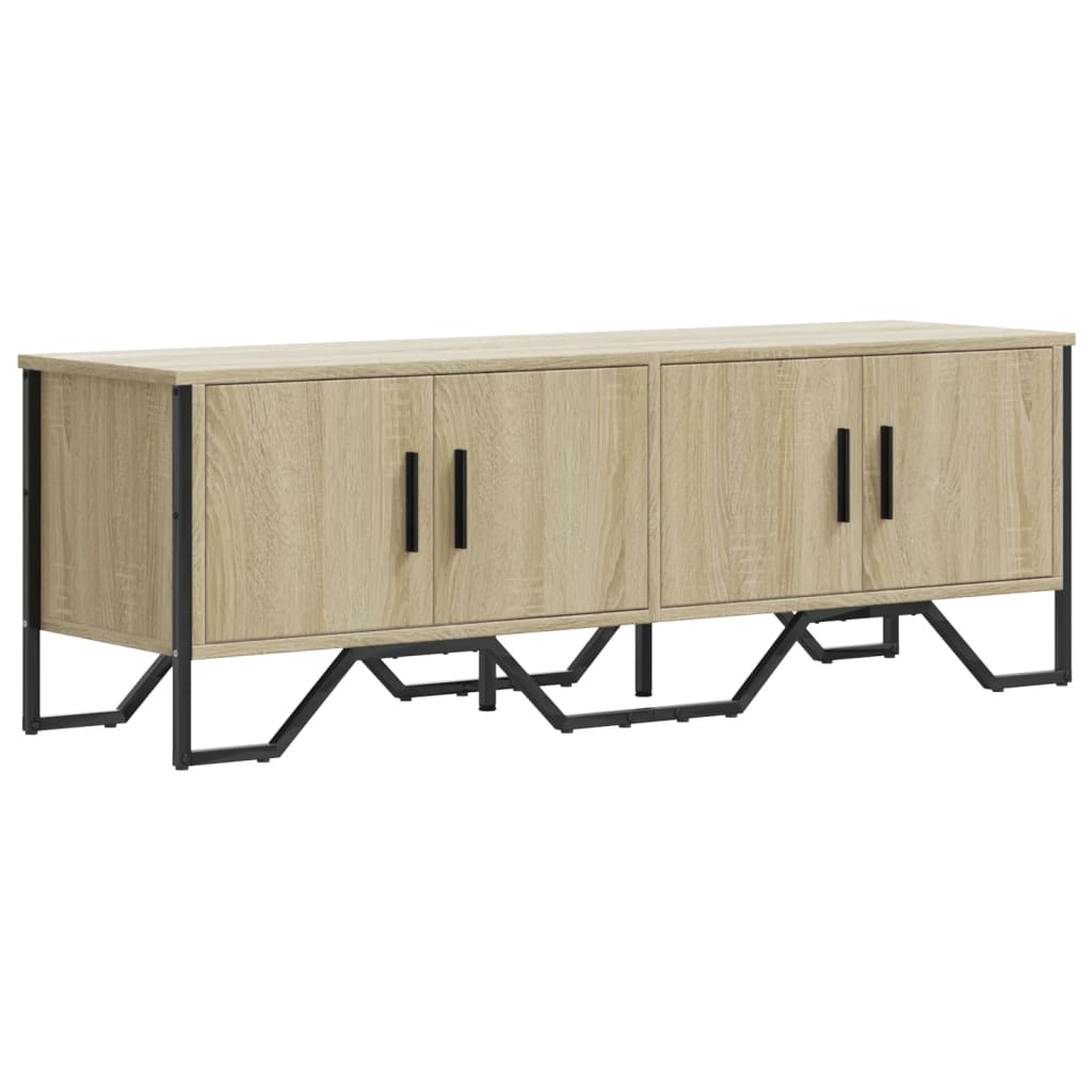 Meuble TV chêne sonoma 122x34x41 cm bois d'ingénierie