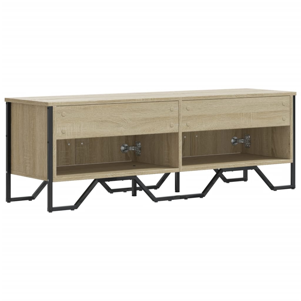 Meuble TV chêne sonoma 122x34x41 cm bois d'ingénierie