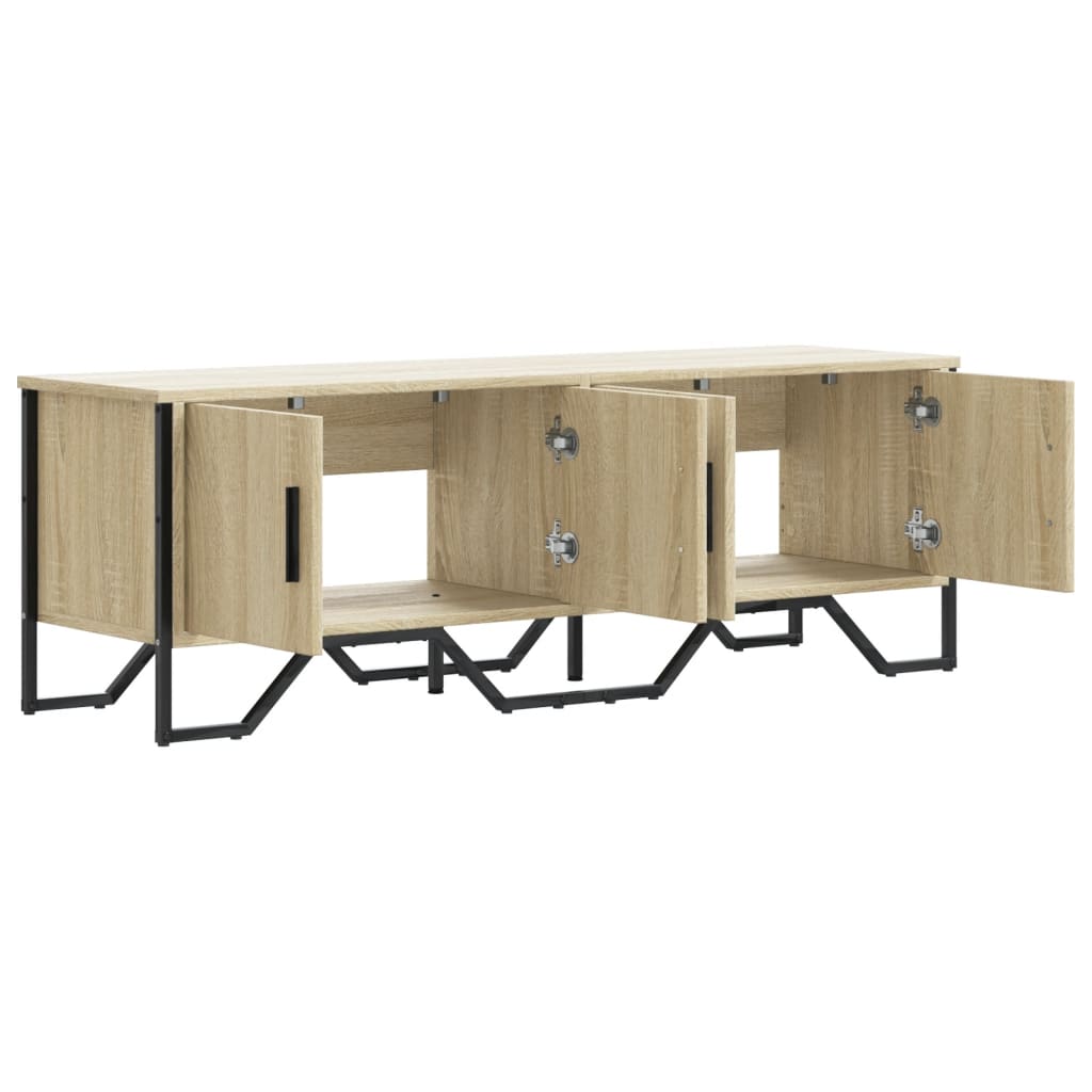 Meuble TV chêne sonoma 122x34x41 cm bois d'ingénierie