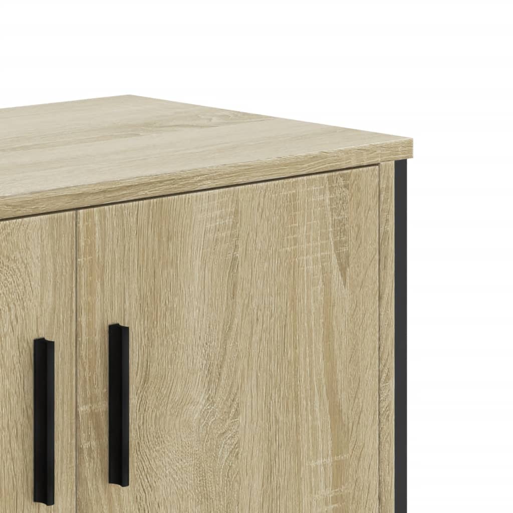 Meuble TV chêne sonoma 122x34x41 cm bois d'ingénierie