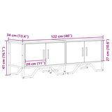 Meuble TV chêne sonoma 122x34x41 cm bois d'ingénierie