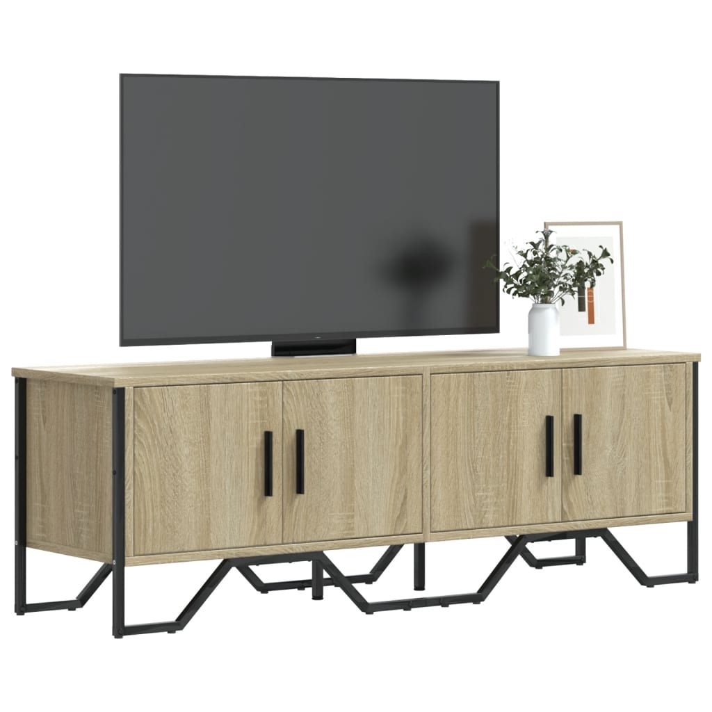 Meuble TV chêne sonoma 122x34x41 cm bois d'ingénierie