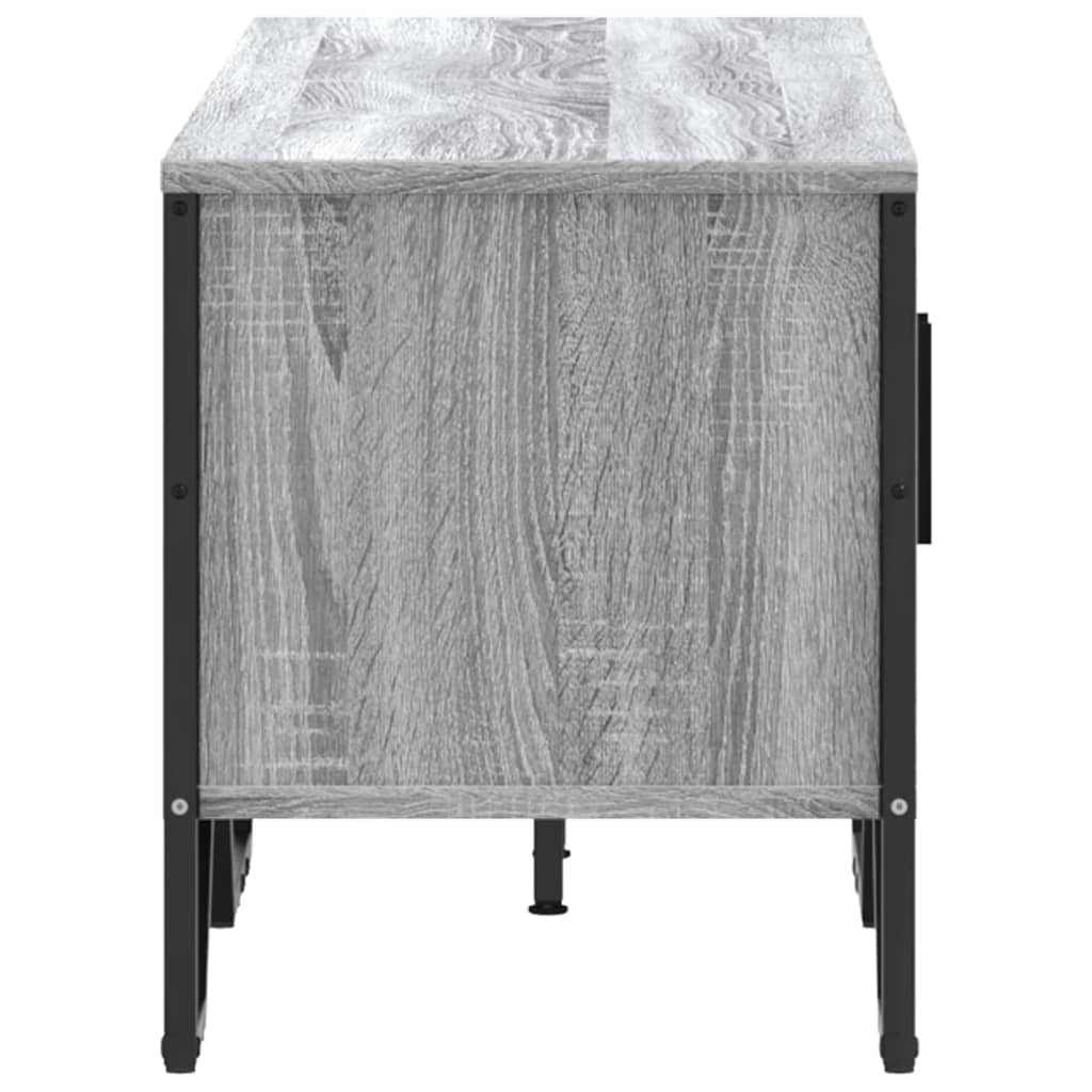 Meuble TV sonoma gris 122x34x41 cm bois d'ingénierie