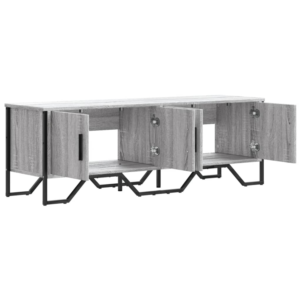 Meuble TV sonoma gris 122x34x41 cm bois d'ingénierie