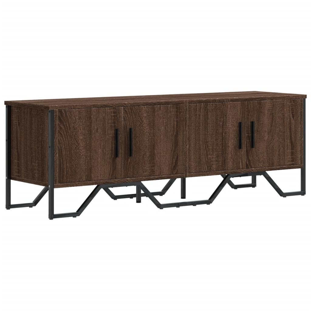 Meuble TV chêne marron 122x34x41 cm bois d'ingénierie