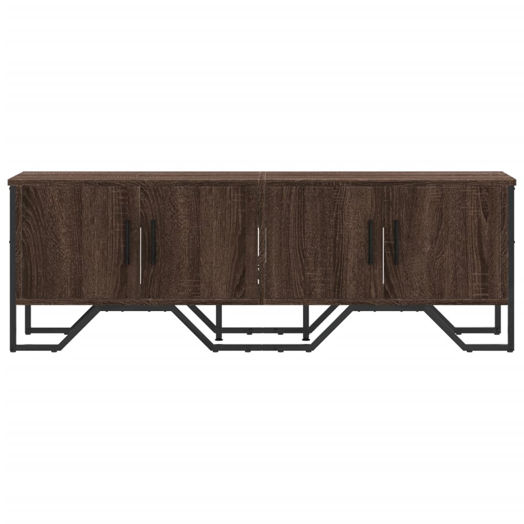 Meuble TV chêne marron 122x34x41 cm bois d'ingénierie