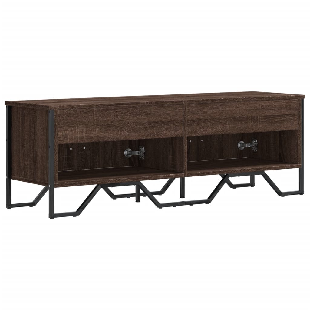 Meuble TV chêne marron 122x34x41 cm bois d'ingénierie