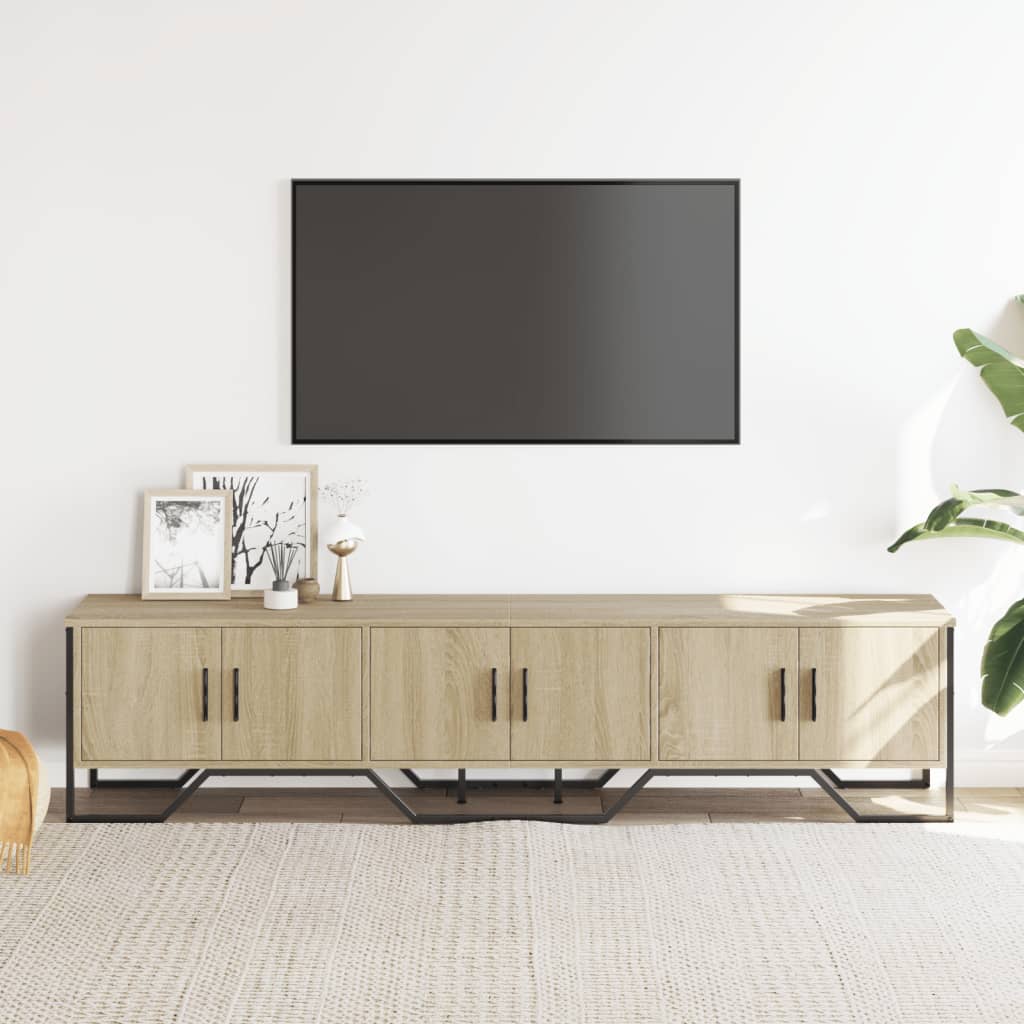 Meuble TV chêne sonoma 180x34x41 cm bois d'ingénierie