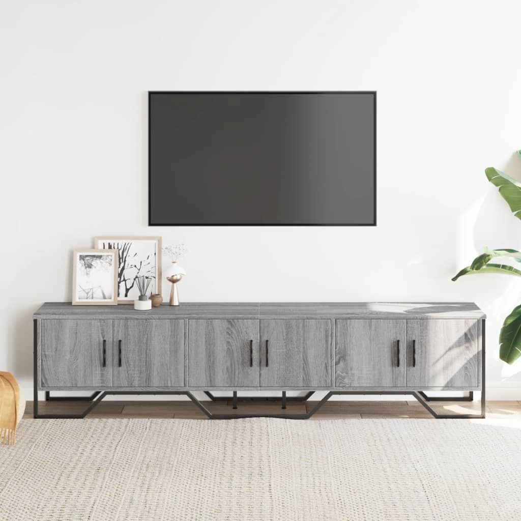 Meuble TV sonoma gris 180x34x41 cm bois d'ingénierie