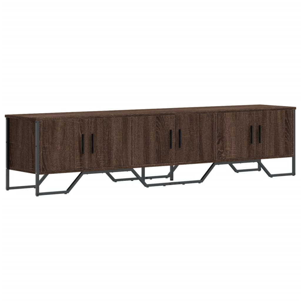 Meuble TV chêne marron 180x34x41 cm bois d'ingénierie