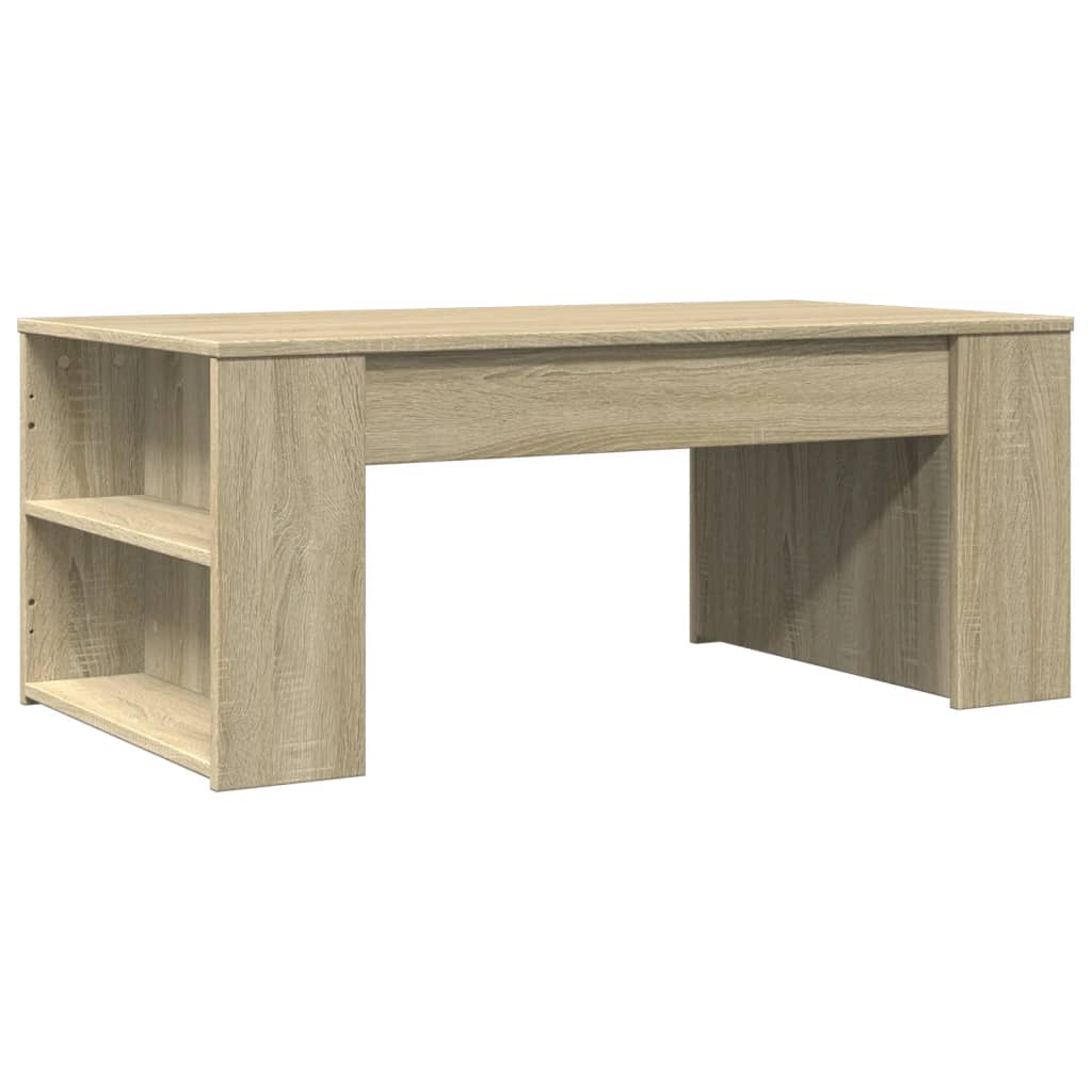 Table basse chêne sonoma 102x55x42 cm bois d'ingénierie