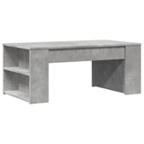 Table basse gris béton 102x55x42 cm bois d'ingénierie