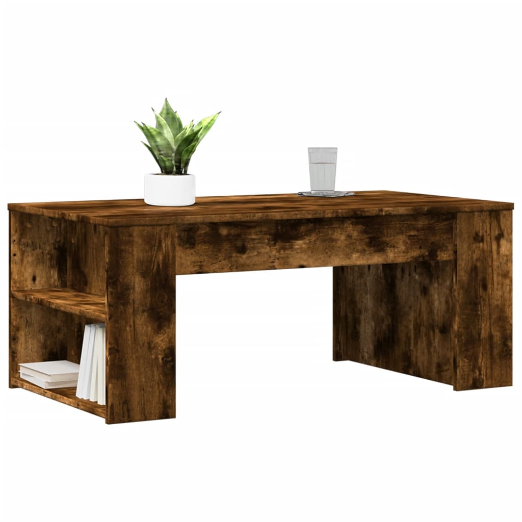 Couchtisch aus geräucherter Eiche, 102 x 55 x 42 cm, Holzwerkstoff