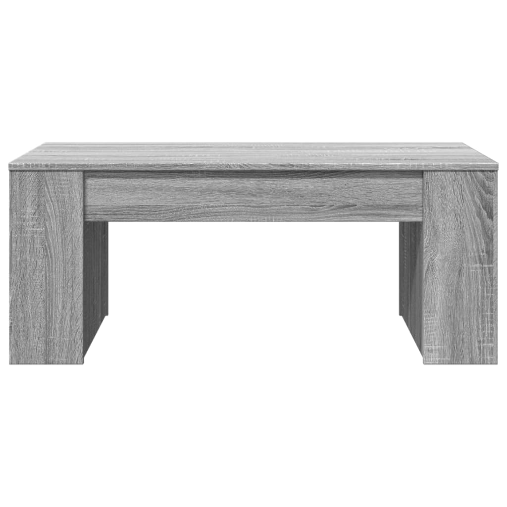 Table basse sonoma gris 102x55x42 cm bois d'ingénierie