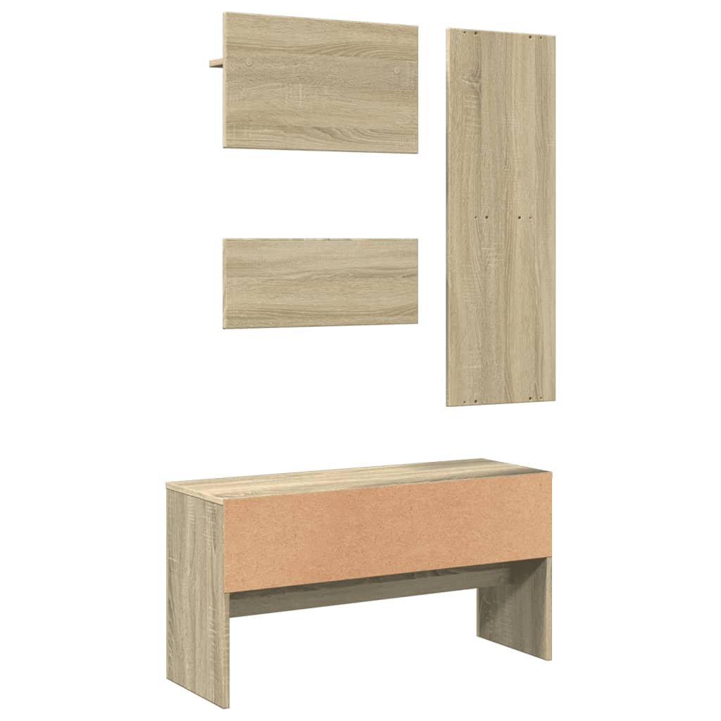 Ensemble de meubles de couloir 4 pcs chêne sonoma