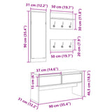 Ensemble de meubles de couloir 4 pcs chêne sonoma