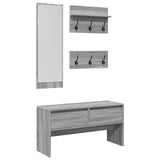 Ensemble de meubles de couloir 4pcs sonoma gris bois ingénierie