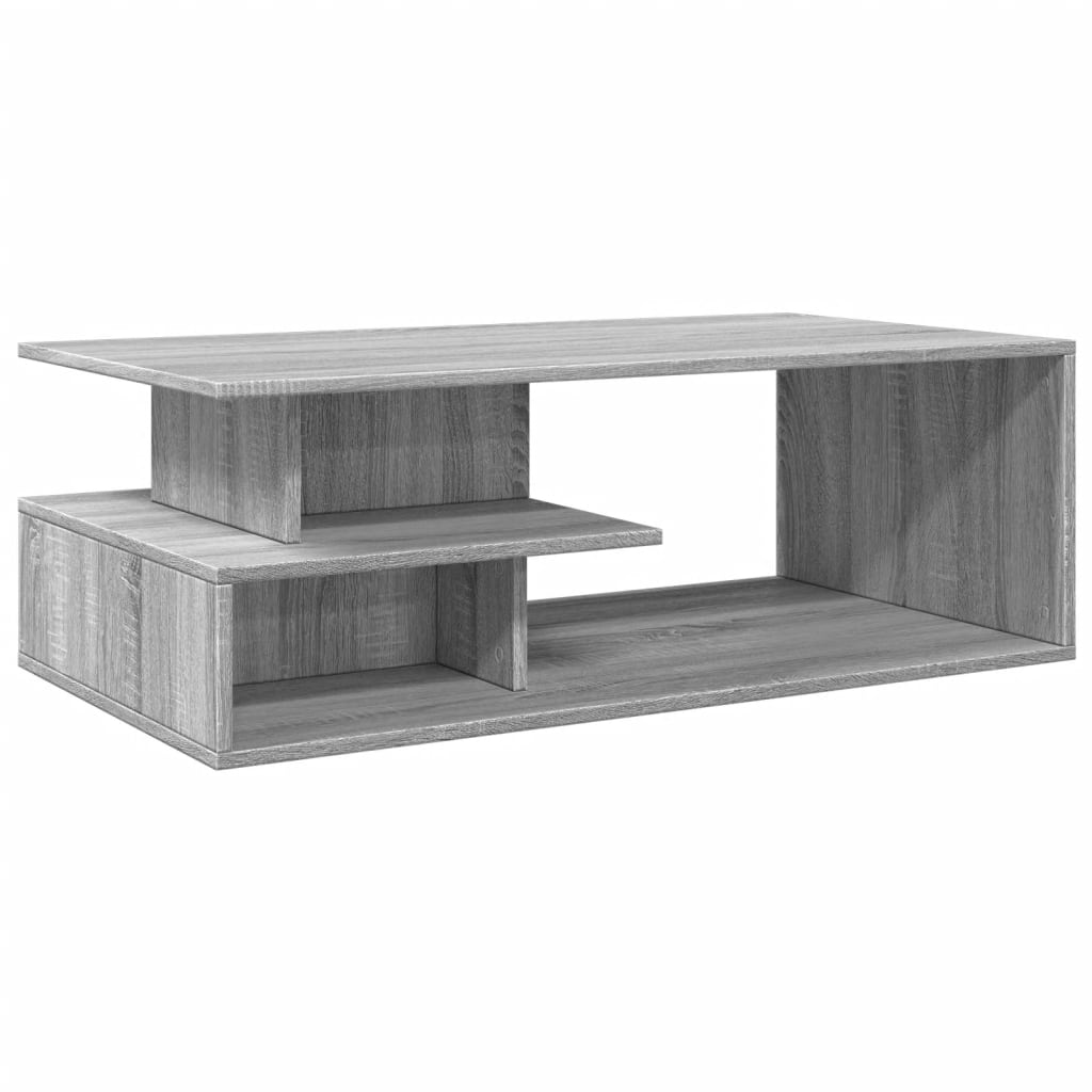 Sonoma grauer Couchtisch 102x55x35 cm, Holzwerkstoff