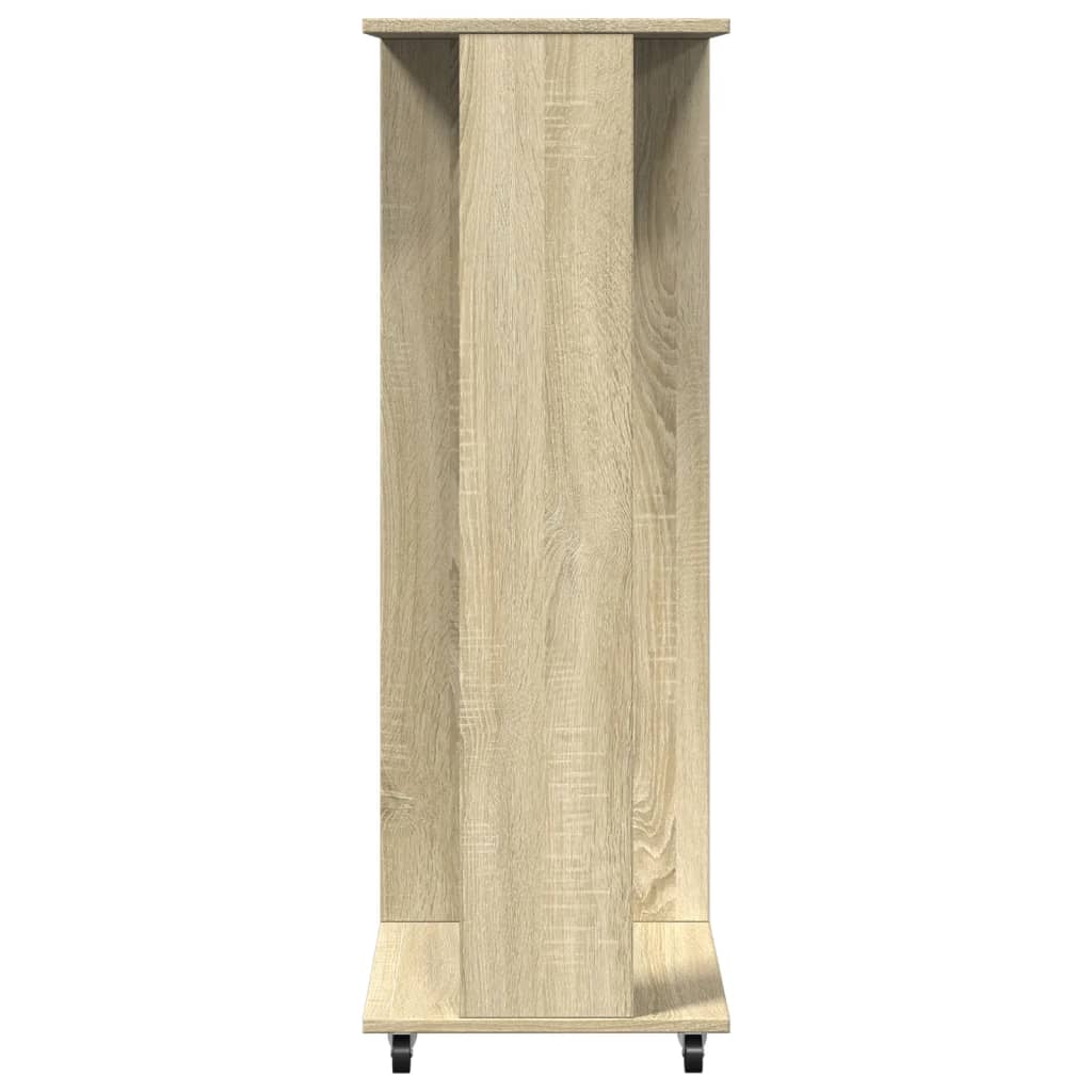 Garde-robe avec roues chêne sonoma 102x38x110cm bois ingénierie