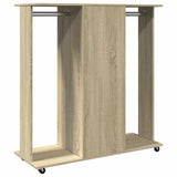 Garde-robe avec roues chêne sonoma 102x38x110cm bois ingénierie