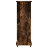 Garde-robe avec roues chêne fumé 102x38x110cm bois d'ingénierie