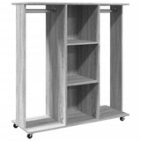 Wardrobe with wheels sonoma gray 102x38x110 cm engineered wood