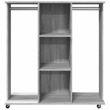 Wardrobe with wheels sonoma gray 102x38x110 cm engineered wood