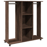 Garde-robe avec roues chêne marron 102x38x110cm bois ingénierie