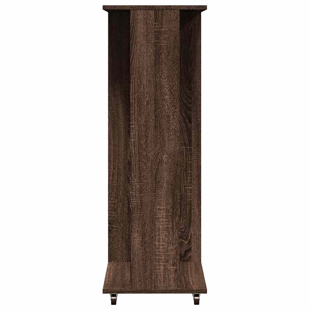 Garde-robe avec roues chêne marron 102x38x110cm bois ingénierie