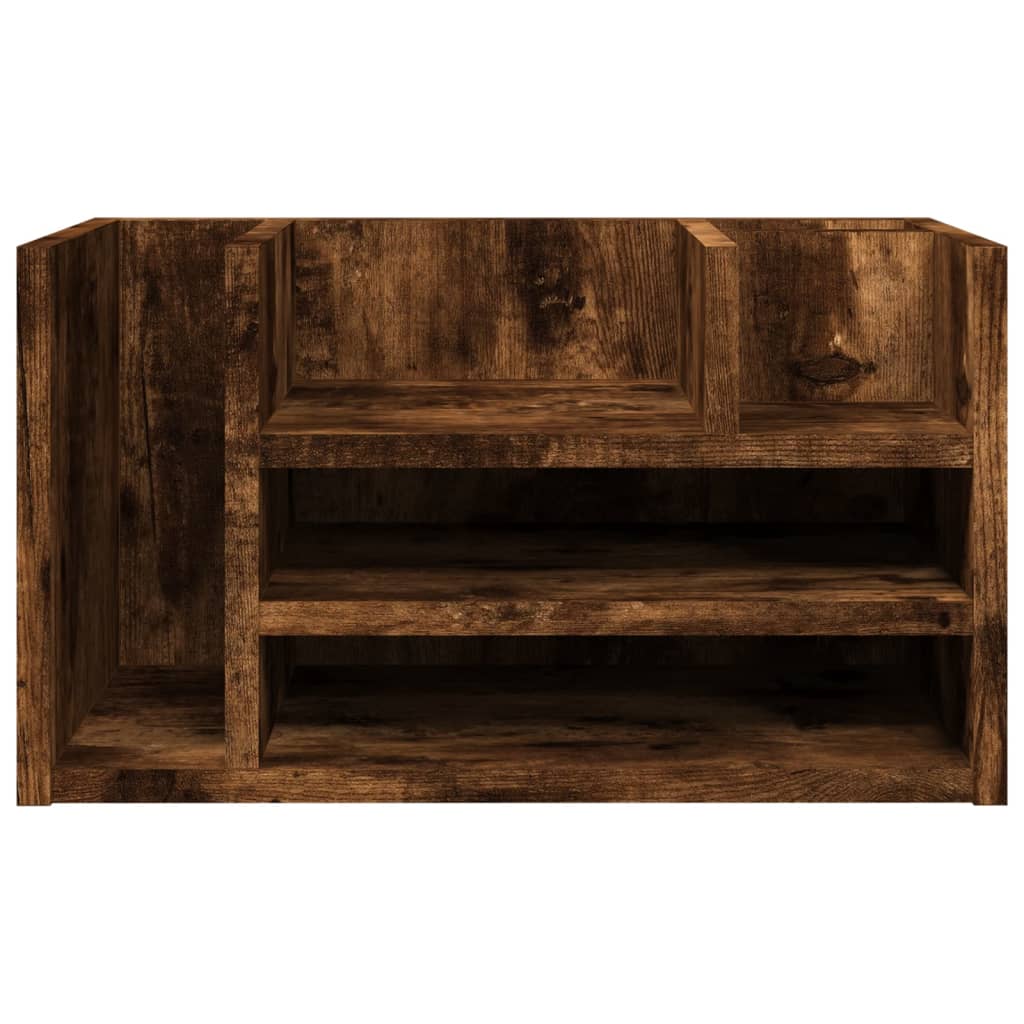 Schreibtisch-Organizer aus geräucherter Eiche, 44,5 x 24 x 25 cm, Holzwerkstoff