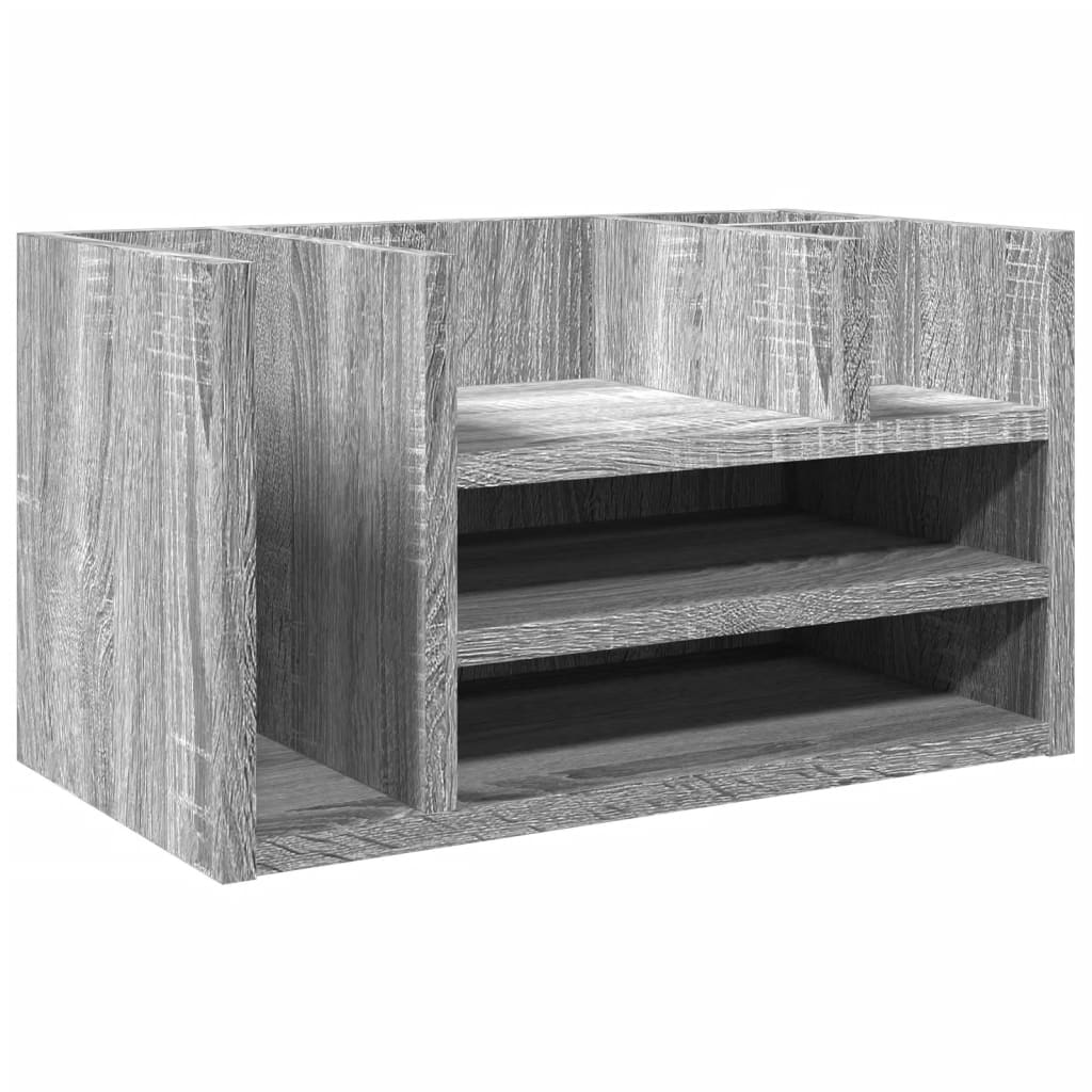 Desk organizer sonoma gray 44.5x24x25cm engineered wood