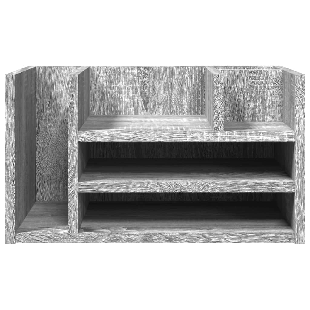 Desk organizer sonoma gray 44.5x24x25cm engineered wood