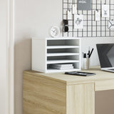 White Desk Organizer 36x26x29.5 cm Engineered Wood