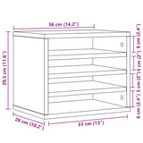 White Desk Organizer 36x26x29.5 cm Engineered Wood