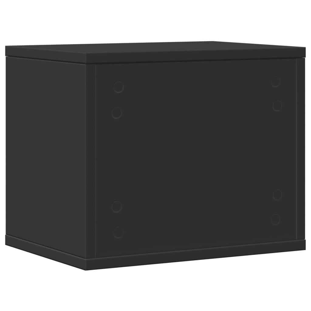 Organisateur de bureau noir 36x26x29,5 cm bois d'ingénierie