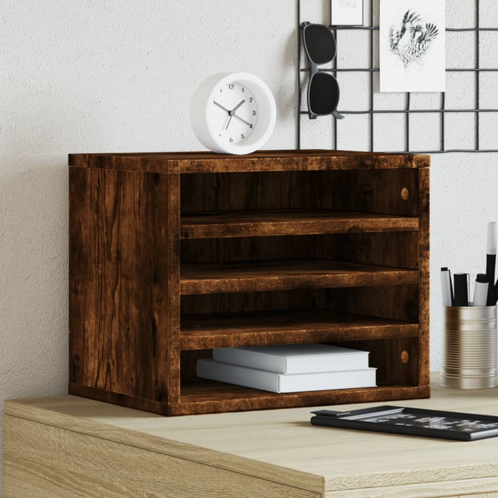 Desk organizer smoked oak 36x26x29.5 cm