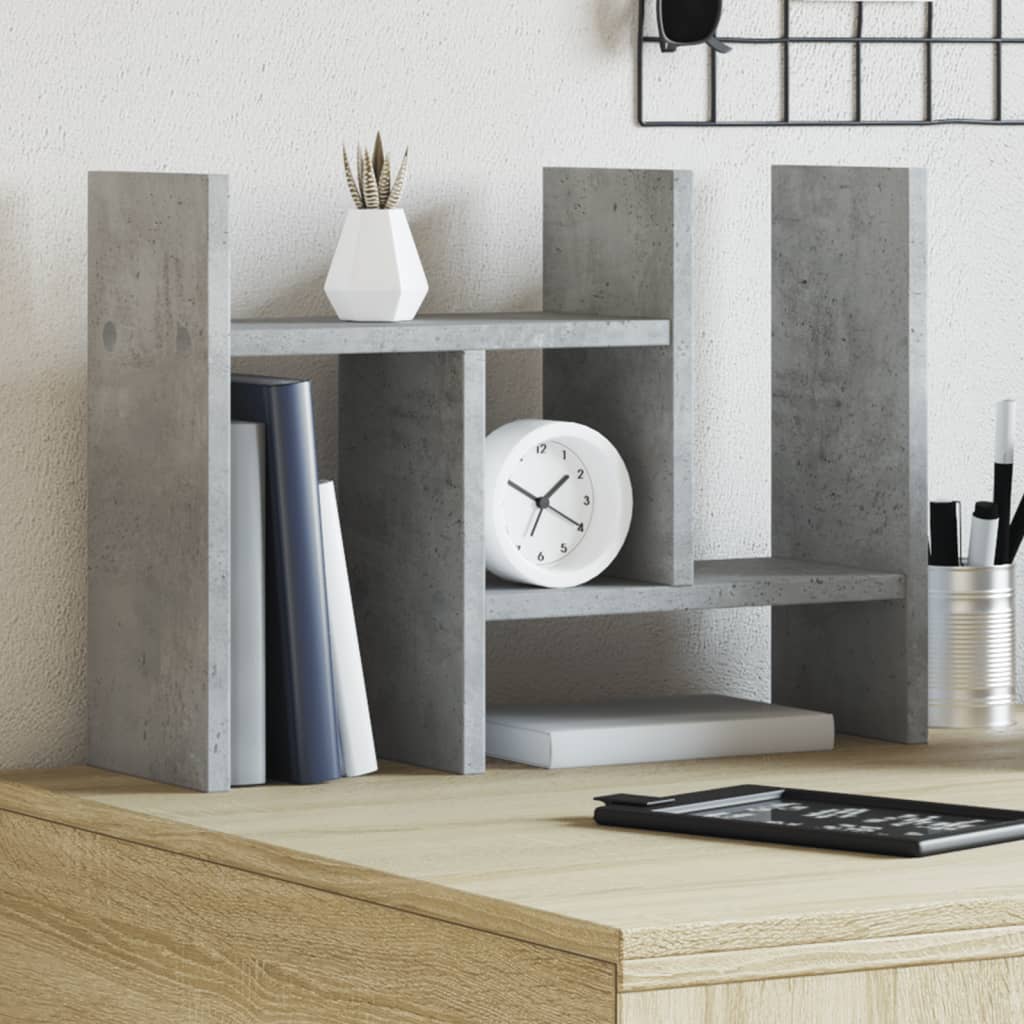 Concrete gray desk organizer 34.5x15.5x35.5 cm